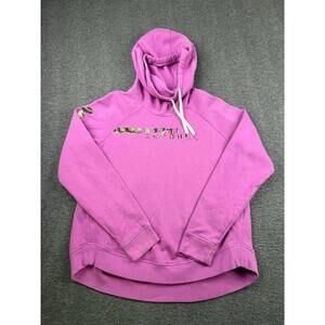 Under Armour‎ Women's Medium Purple Camo Logo Pullover Hoodie Sweatshirt Fleece